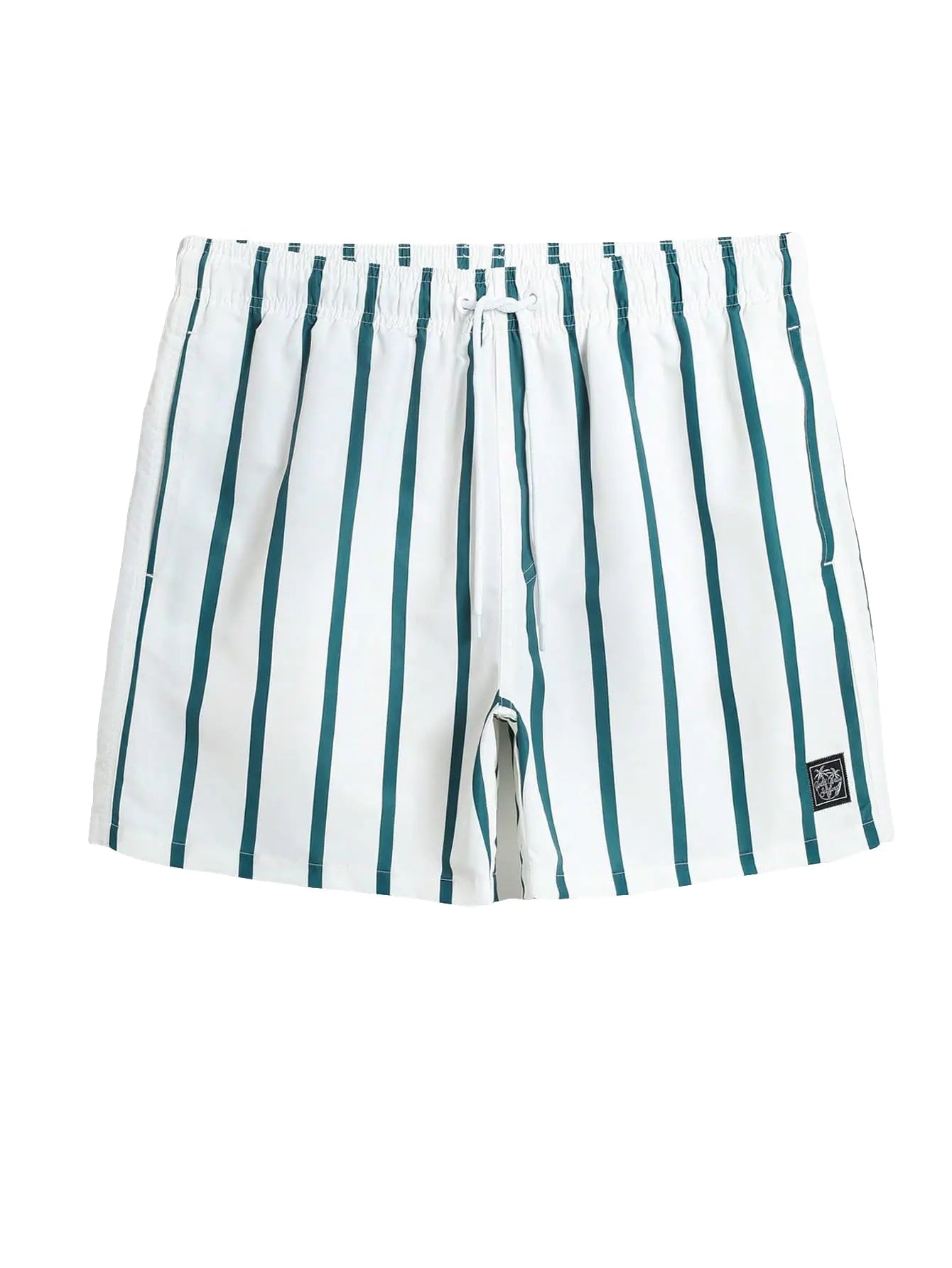 SOLY HUX Mens Quick Dry Swim Trunks Board Shorts Bathing Suits Swimsuit Beach Shorts with Pockets Green Striped XXL