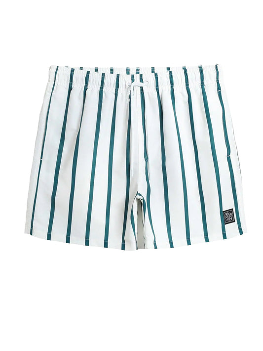 SOLY HUX Mens Quick Dry Swim Trunks Board Shorts Bathing Suits Swimsuit Beach Shorts with Pockets Green Striped XXL