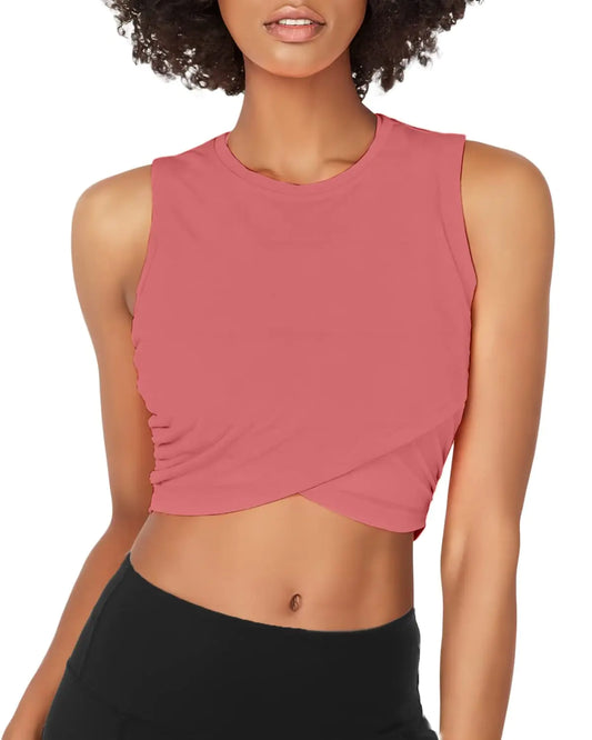Sanutch V-Cut Athletic Crop Top for Women