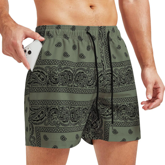Surenow Men's Tribal Drawstring Shorts with Pockets