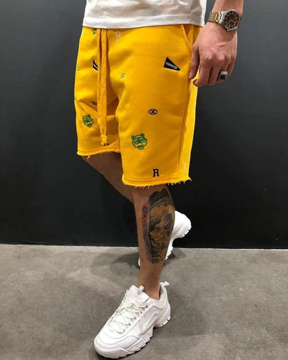 Men's Summer High Street Loose Breathable Gym Shorts