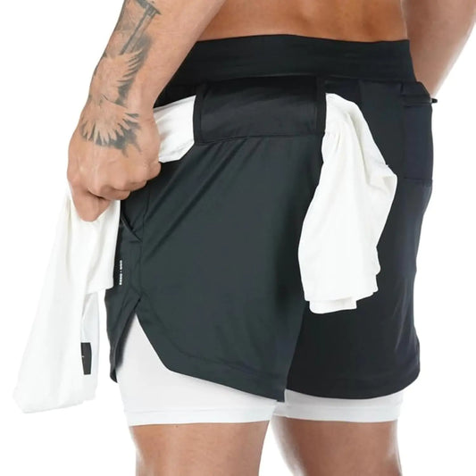 sopranlly DualFlex 2-in-1 Men's Workout Shorts - 7 Inch