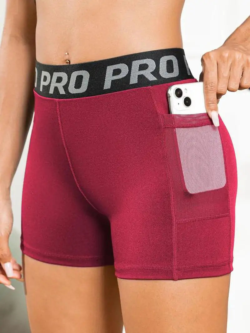 Ladies' Contrast Mesh Sports Shorts