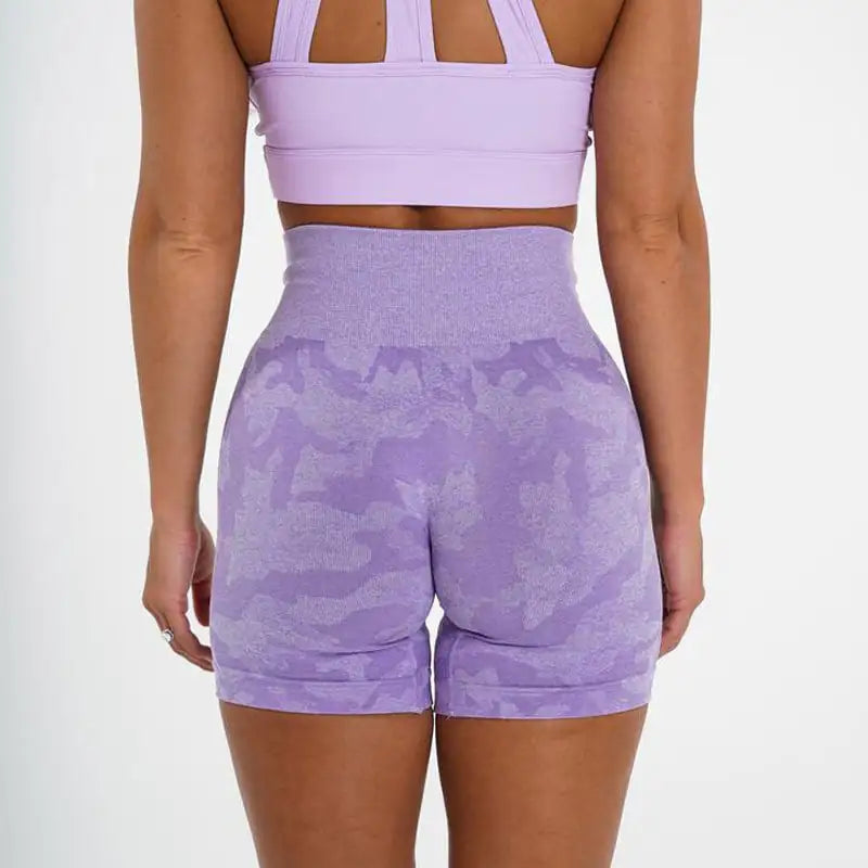 Ladies' Camo Jacquard Active Shorts