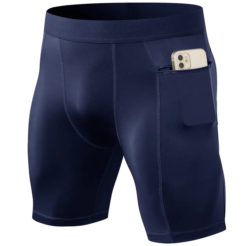 Men's Active Shorts with Secure Zip Pockets