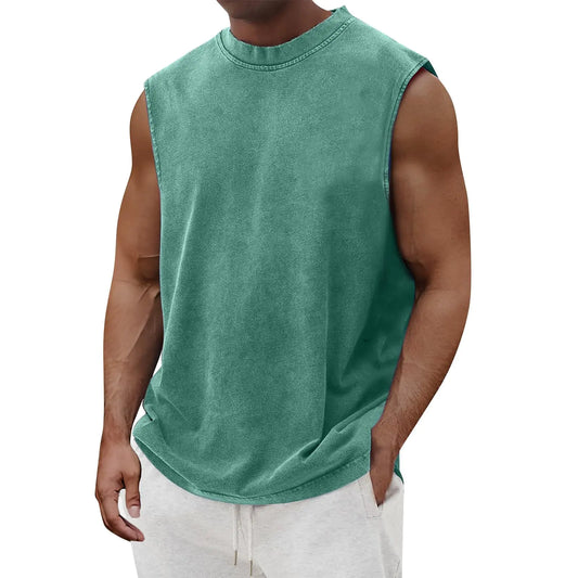 Turquoise Men's Cotton Tank Top