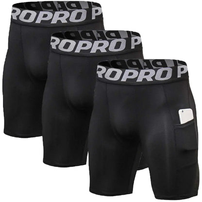 LNFINTDO Mens Compression Running Shorts with Phone Pocket Athletic Spandex Sport Shorts Cool Dry Workout Baselayer Underwear