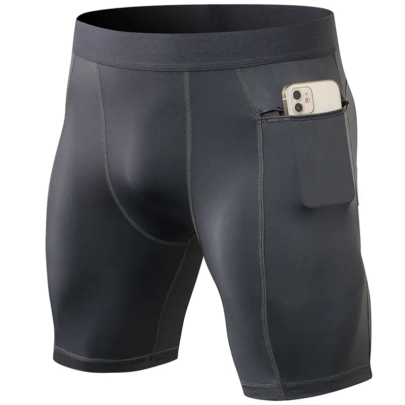 Men's Active Shorts with Secure Zip Pockets