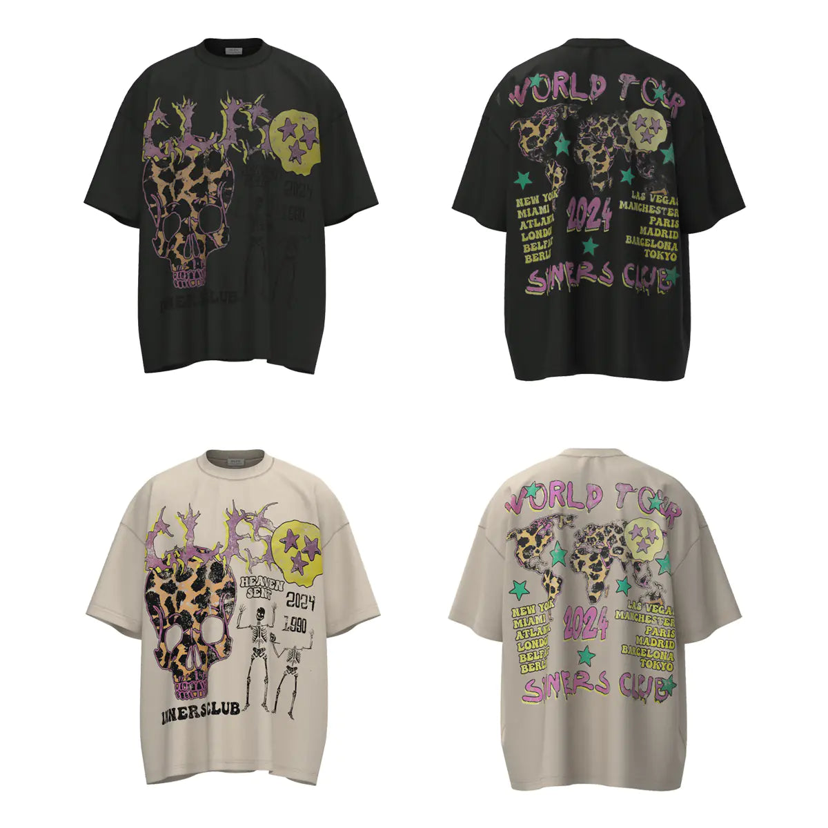 Leopard Skull Fashion Tee T955