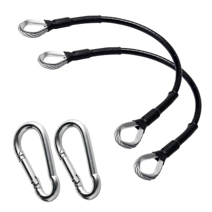 GAQUECY Fitness Cable Extender 2-Pack, 10" Gym Machine Attachment
